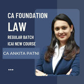 CA Foundation Business Laws | Regular Batch By CA Ankita Patni | For Jan 26 & May 26 Exams